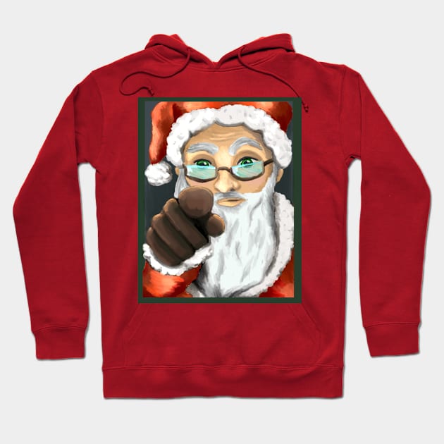 Santa, Naughty Or Nice? Hoodie by BrittaniRose